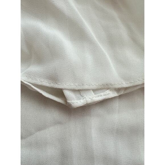 Self-Portrait Womens Off Shoulder Bridal Gown Size 2 Chiffon Lace White Wedding - Picture 15 of 16